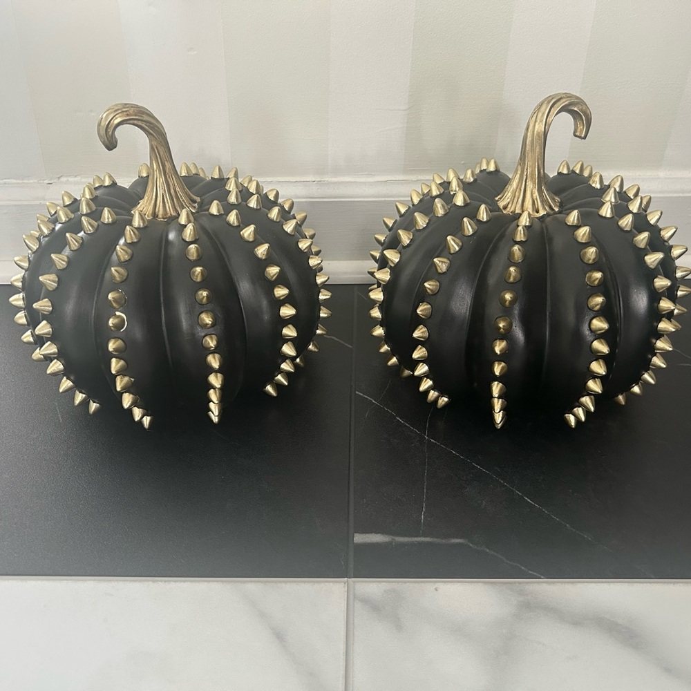 Black and Gold Decorative Pumpkins